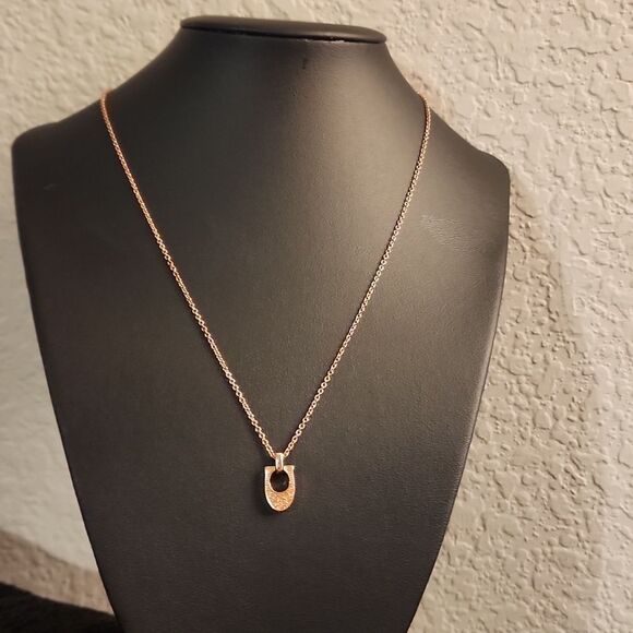 Coach Signature C Pave Necklace w/ Swarovski Crystals - Picture 3 of 7